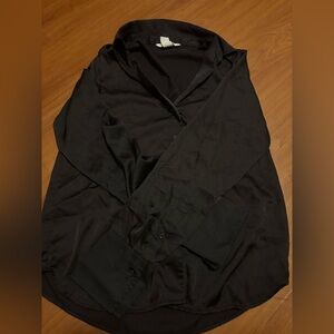 H&M Black Collared Blouse